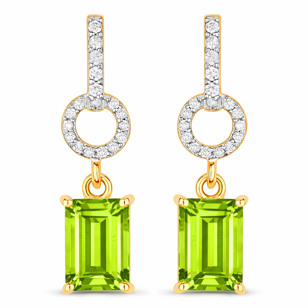Emerald-Cut Diamond Drop Earrings