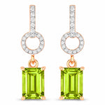 Emerald-Cut Diamond Drop Earrings