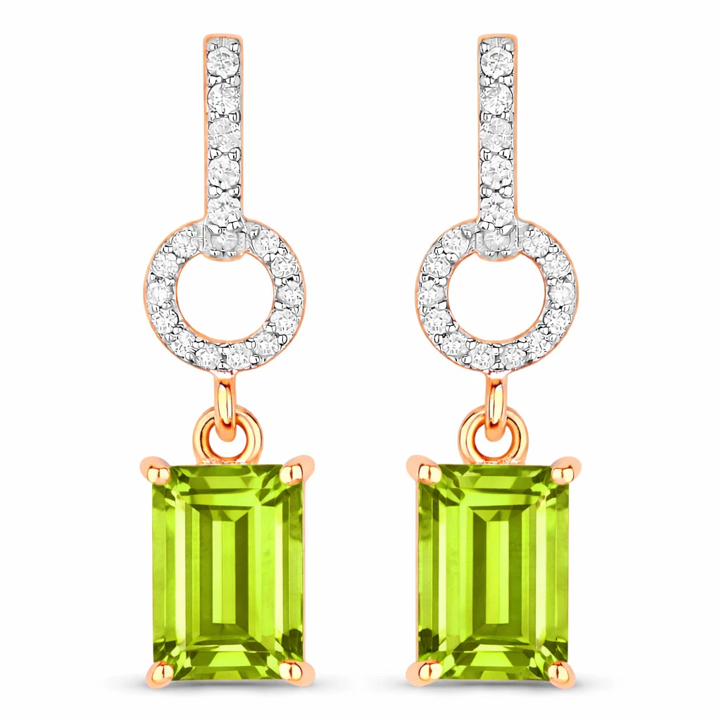 Emerald-Cut Diamond Drop Earrings