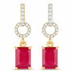 Emerald-Cut Diamond Drop Earrings