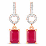 Emerald-Cut Diamond Drop Earrings