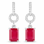 Emerald-Cut Diamond Drop Earrings