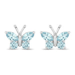 Marquise Round Cut Butterfly Stud Earrings