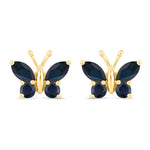 Marquise Round Cut Butterfly Stud Earrings