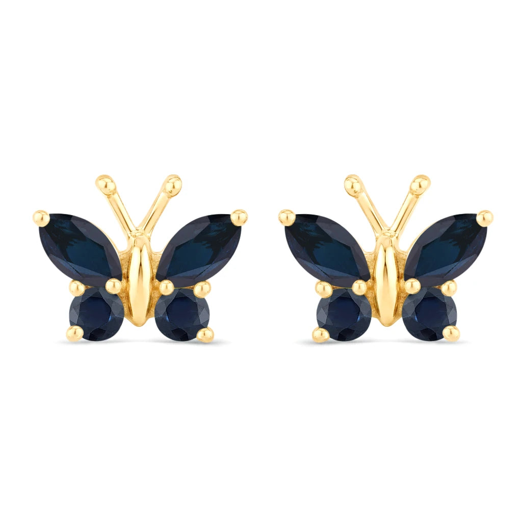 Marquise Round Cut Butterfly Stud Earrings