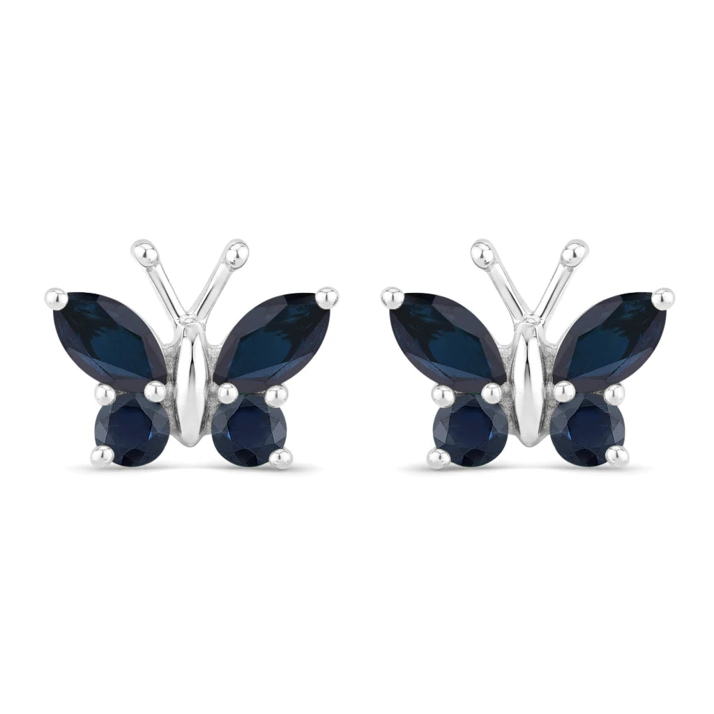Marquise Round Cut Butterfly Stud Earrings