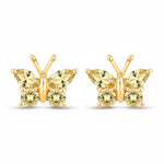 Marquise Round Cut Butterfly Stud Earrings