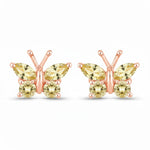 Marquise Round Cut Butterfly Stud Earrings