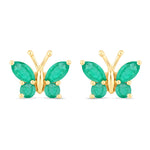 Marquise Round Cut Butterfly Stud Earrings