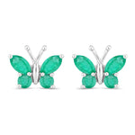 Marquise Round Cut Butterfly Stud Earrings