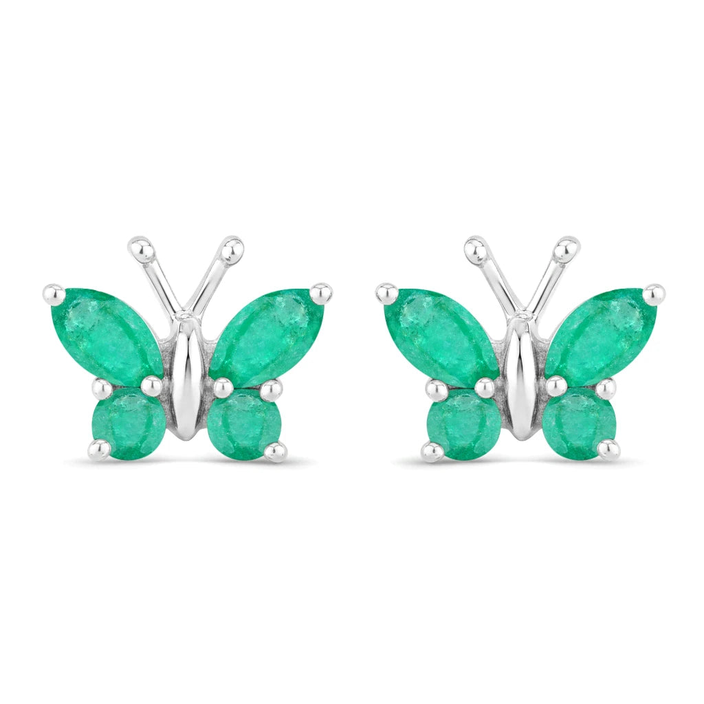 Marquise Round Cut Butterfly Stud Earrings