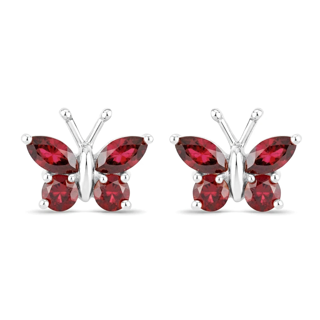 Marquise Round Cut Butterfly Stud Earrings
