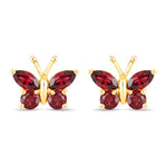 Marquise Round Cut Butterfly Stud Earrings