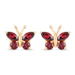 Marquise Round Cut Butterfly Stud Earrings