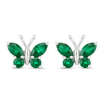 Marquise Round Cut Butterfly Stud Earrings