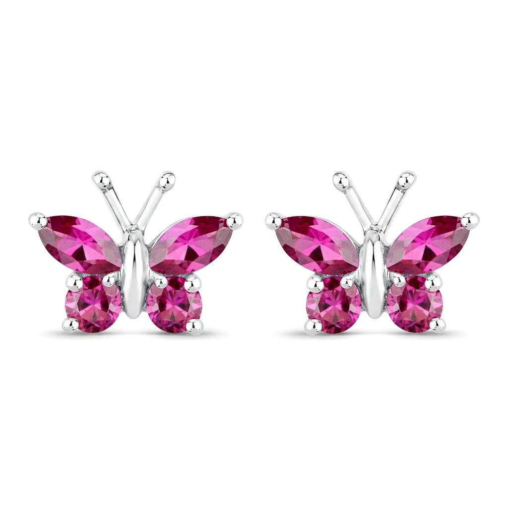 Marquise Round Cut Butterfly Stud Earrings