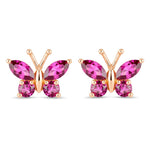 Marquise Round Cut Butterfly Stud Earrings