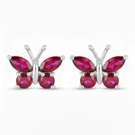 Marquise Round Cut Butterfly Stud Earrings
