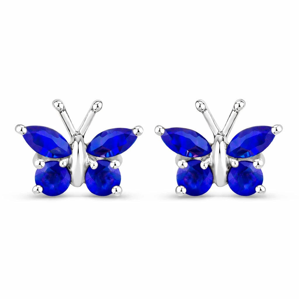 Marquise Round Cut Butterfly Stud Earrings
