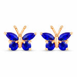 Marquise Round Cut Butterfly Stud Earrings