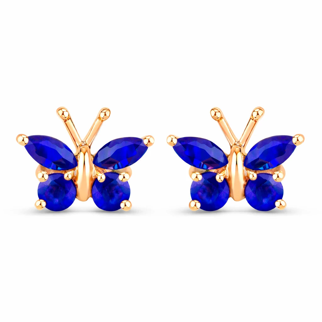Marquise Round Cut Butterfly Stud Earrings