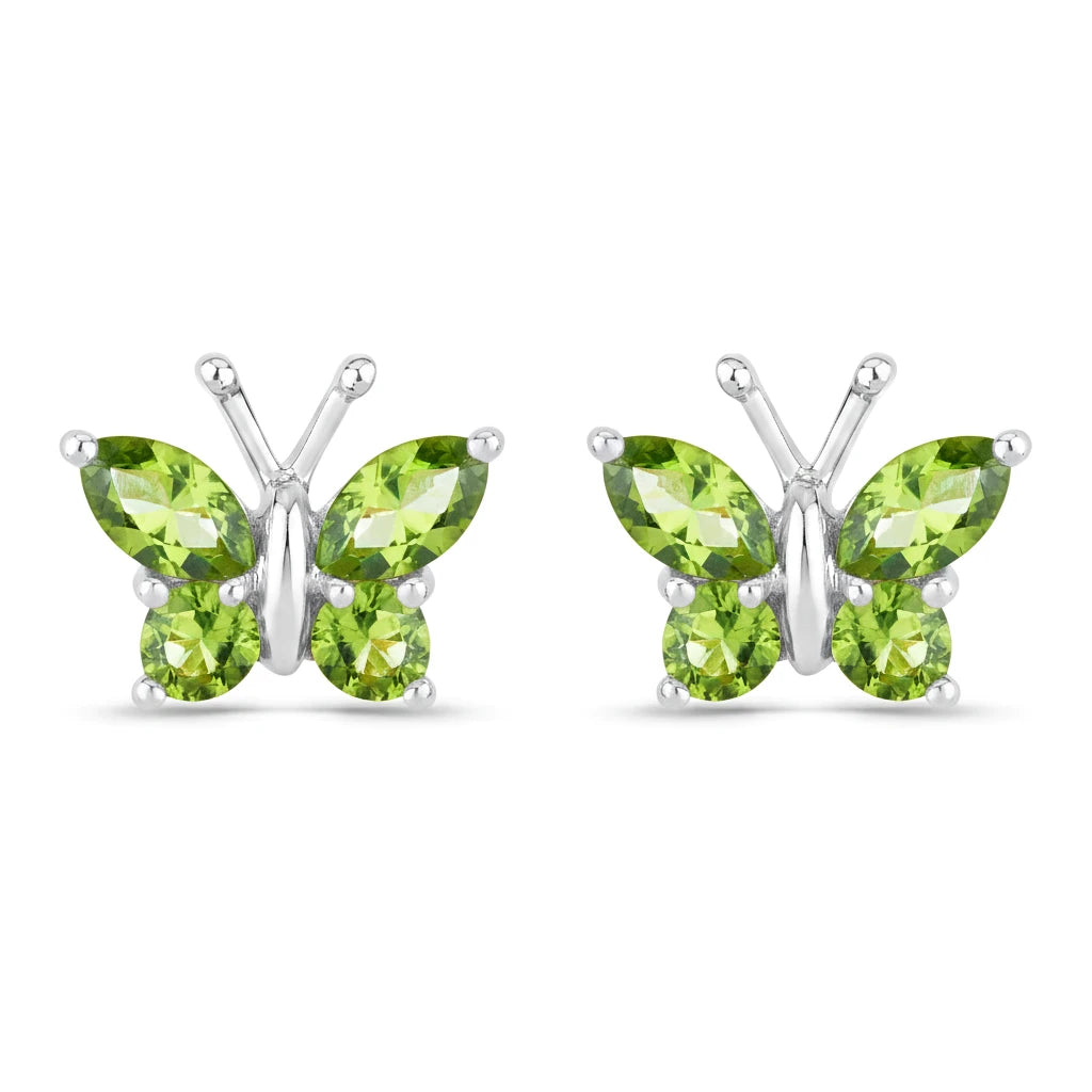 Marquise Round Cut Butterfly Stud Earrings