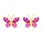 Marquise Round Cut Butterfly Stud Earrings