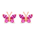 Marquise Round Cut Butterfly Stud Earrings