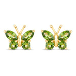 Marquise Round Cut Butterfly Stud Earrings