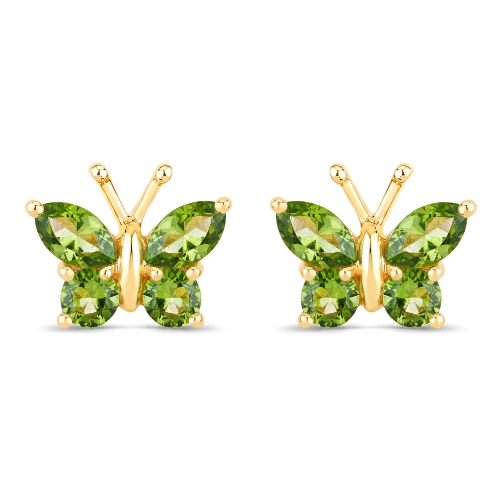 Marquise Round Cut Butterfly Stud Earrings