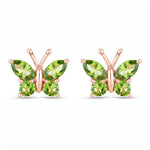 Marquise Round Cut Butterfly Stud Earrings