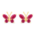 Marquise Round Cut Butterfly Stud Earrings