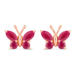 Marquise Round Cut Butterfly Stud Earrings