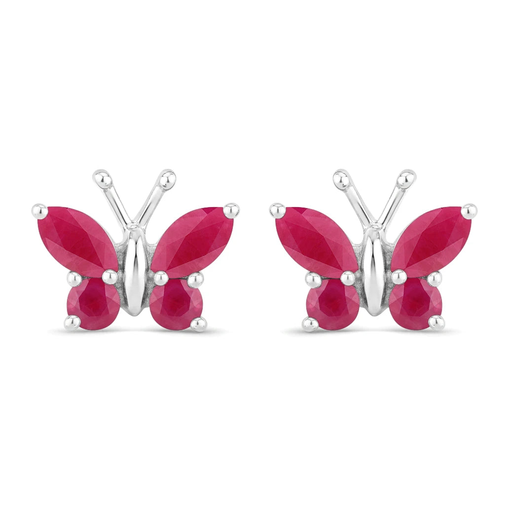 Marquise Round Cut Butterfly Stud Earrings