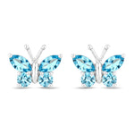 Marquise Round Cut Butterfly Stud Earrings