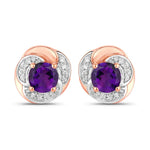 Round Cut Diamond Halo Stud Earrings