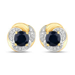 Round Cut Diamond Halo Stud Earrings