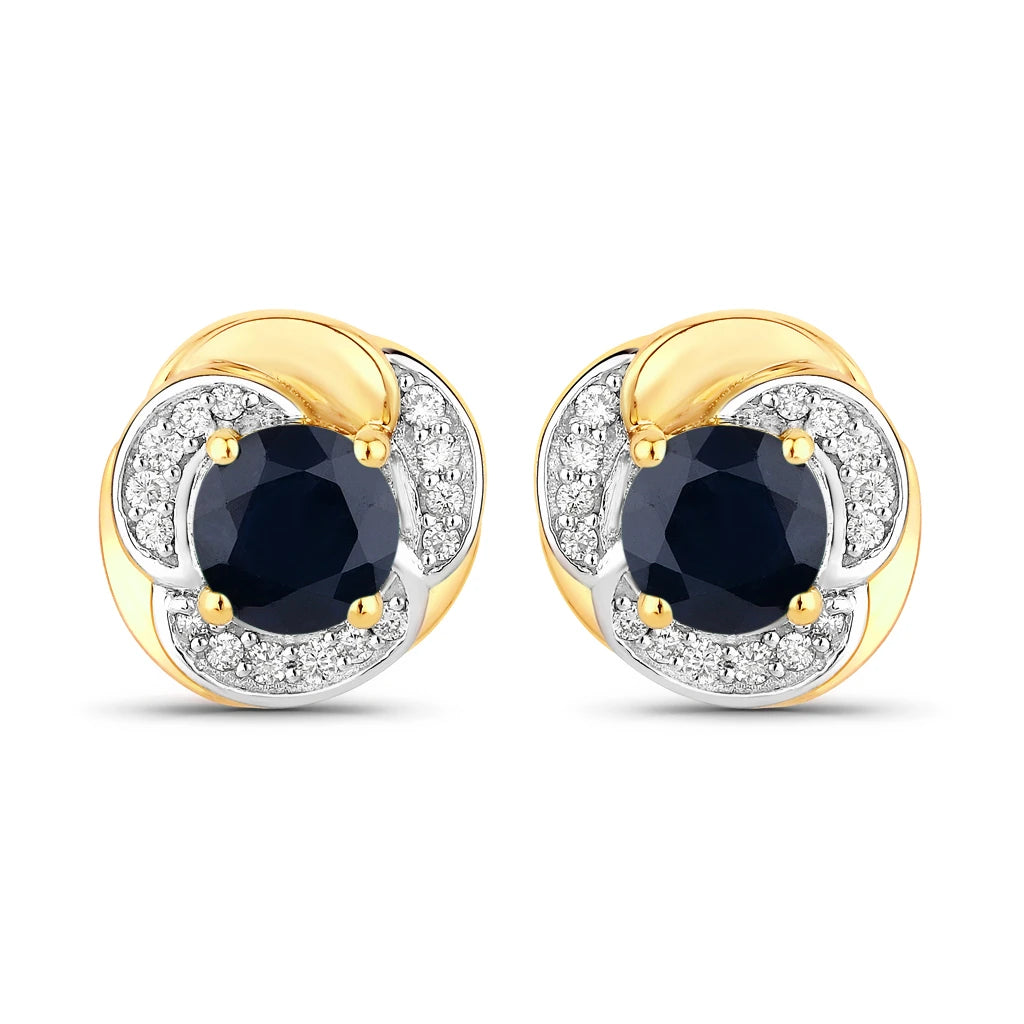 Round Cut Diamond Halo Stud Earrings