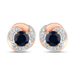 Round Cut Diamond Halo Stud Earrings