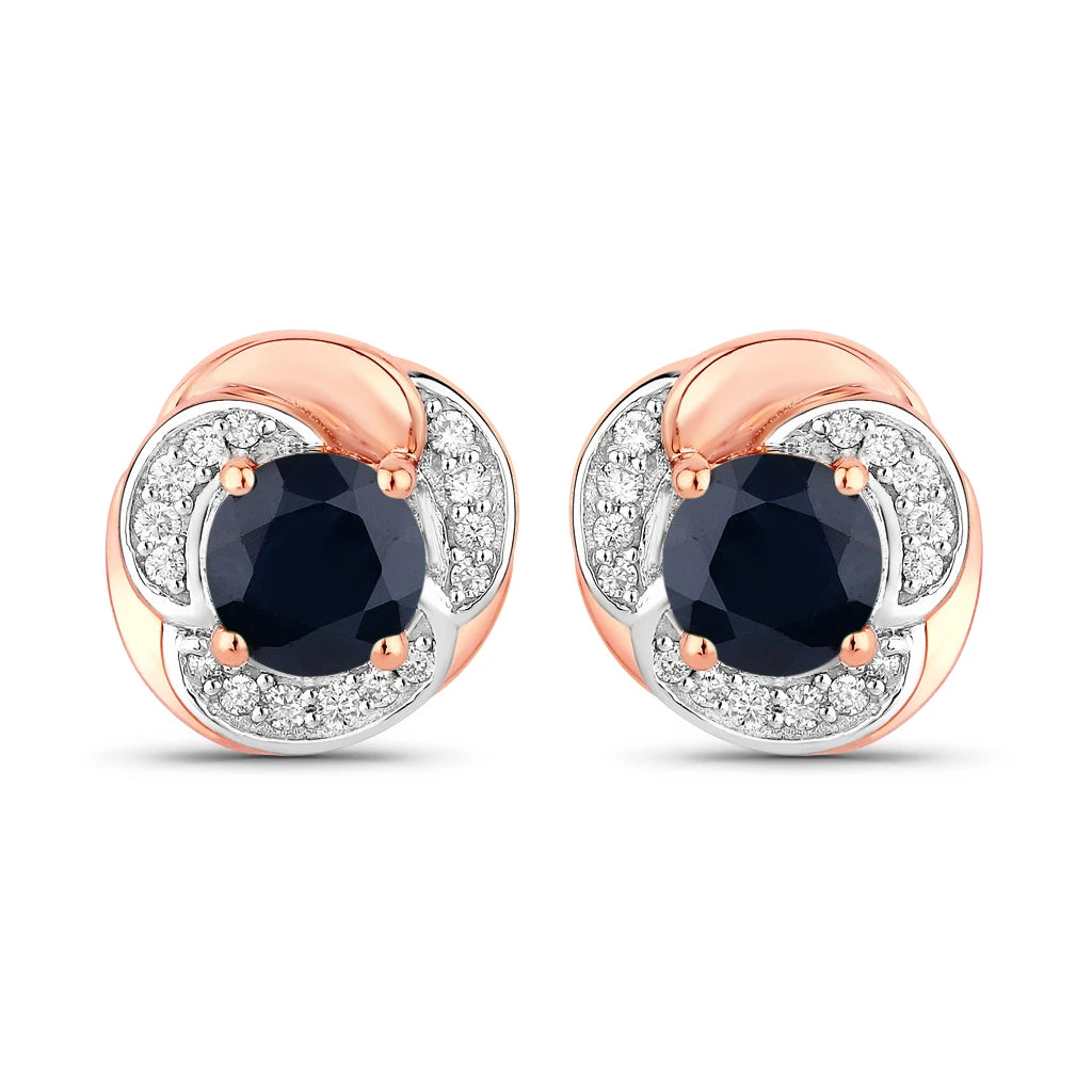 Round Cut Diamond Halo Stud Earrings