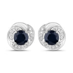 Round Cut Diamond Halo Stud Earrings