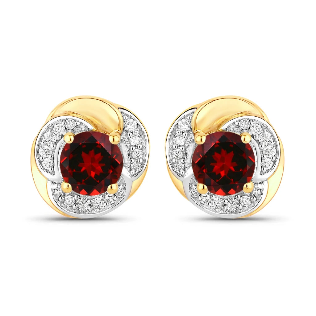 Round Cut Diamond Halo Stud Earrings