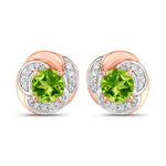 Round Cut Diamond Halo Stud Earrings