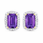 Cushion Diamond Halo Stud Earrings