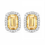Cushion Diamond Halo Stud Earrings
