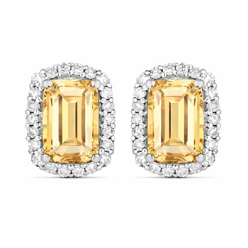 Cushion Diamond Halo Stud Earrings