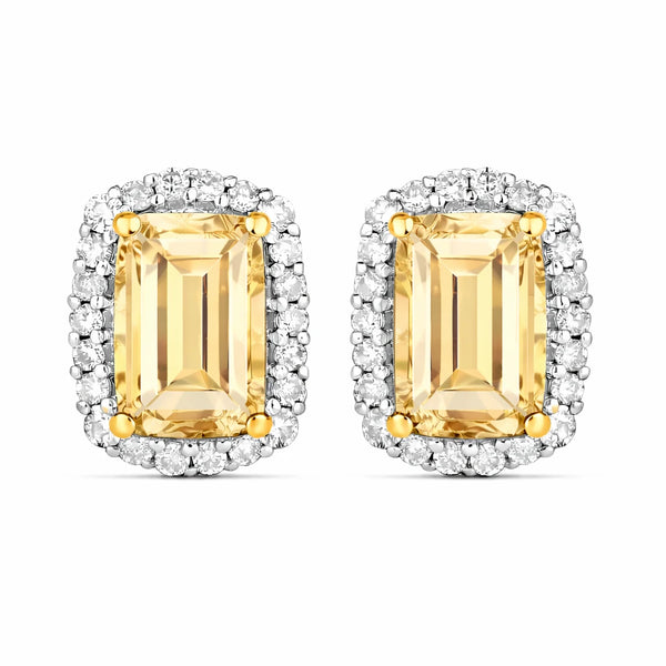 Cushion Diamond Halo Stud Earrings