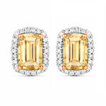 Cushion Diamond Halo Stud Earrings
