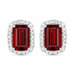 Cushion Diamond Halo Stud Earrings
