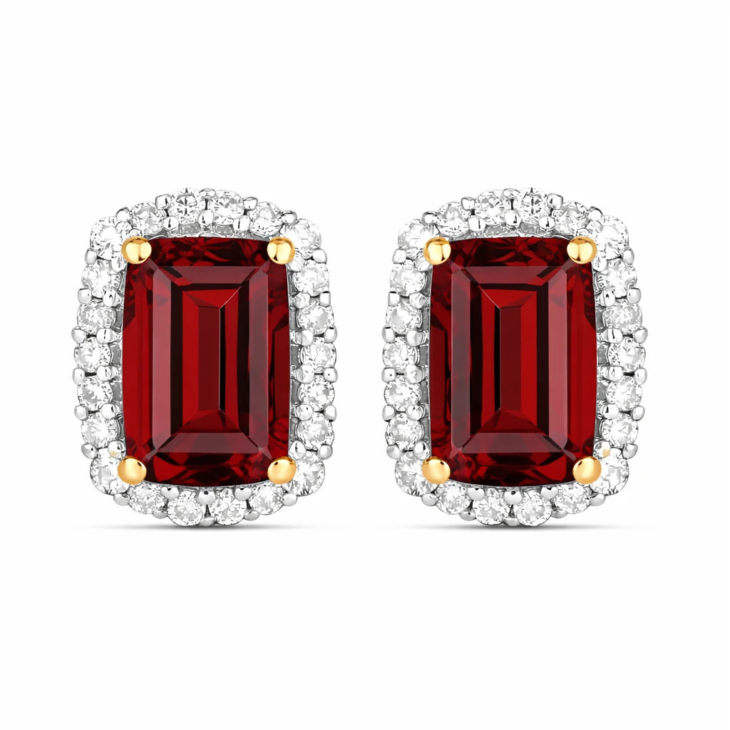 Cushion Diamond Halo Stud Earrings